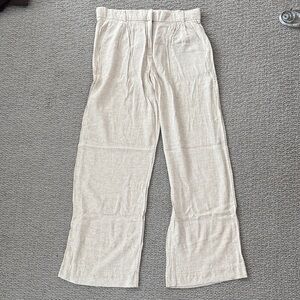 Abercrombie & Fitch Beige Linen Trousers